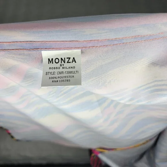 Monza by Rosso Milano Psychedelic Pattern Dress Shirt - Long Sleeve Tailored Fit - Picture 5 of 6